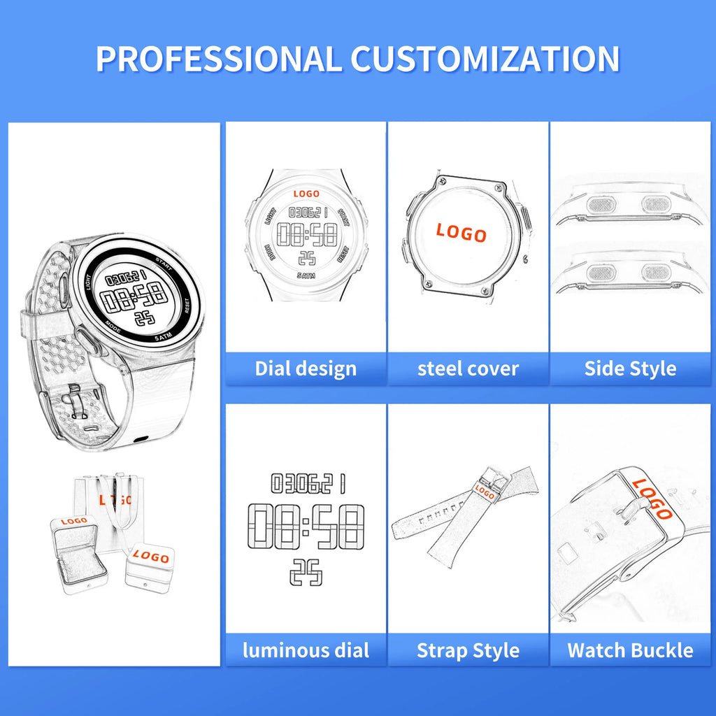Stylish Digital Watches for Girls - Square Design