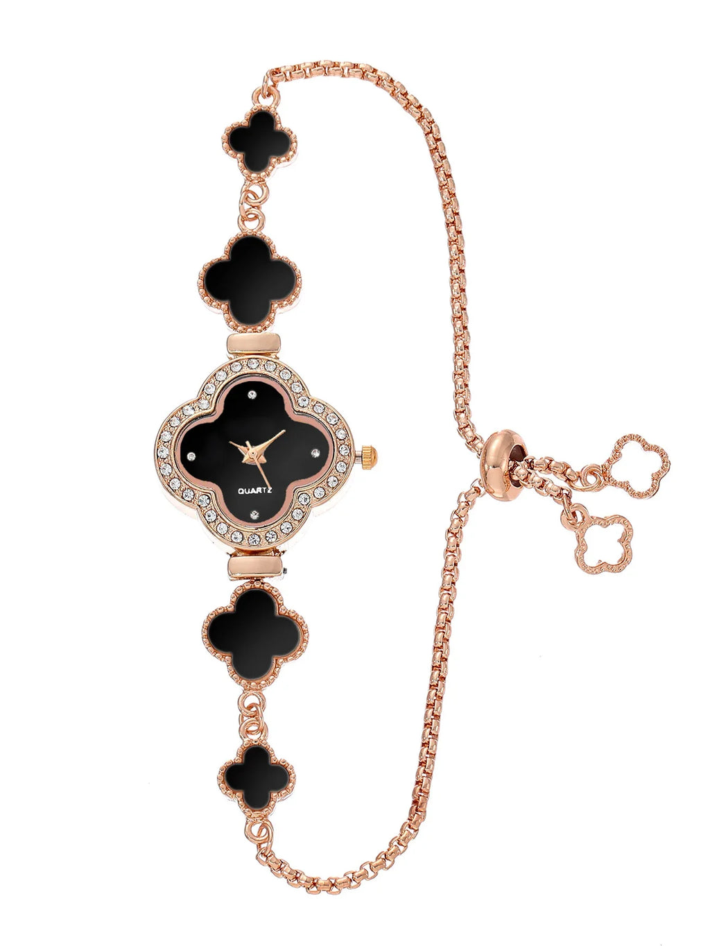 LUCKYFOX Women's Quartz Watch - Luxury Clover Design