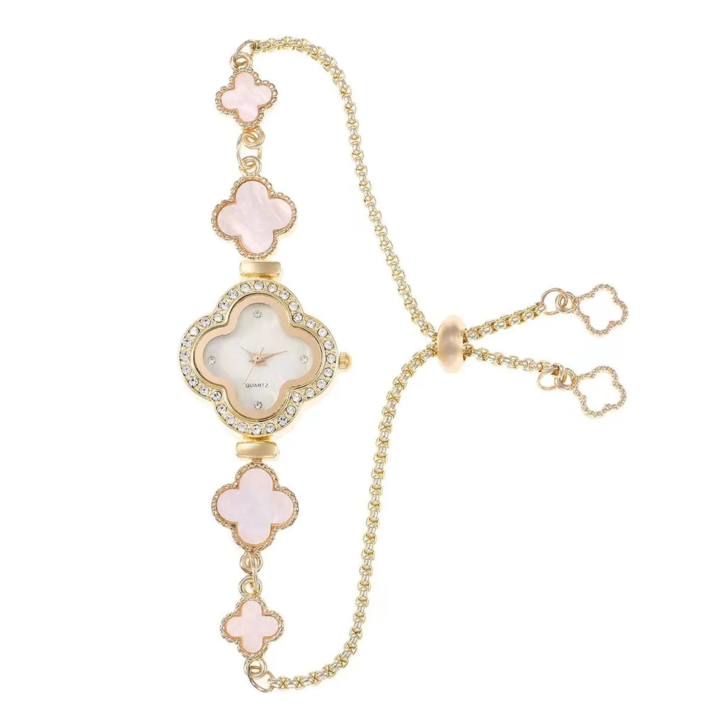 LUCKYFOX Women's Quartz Watch - Luxury Clover Design