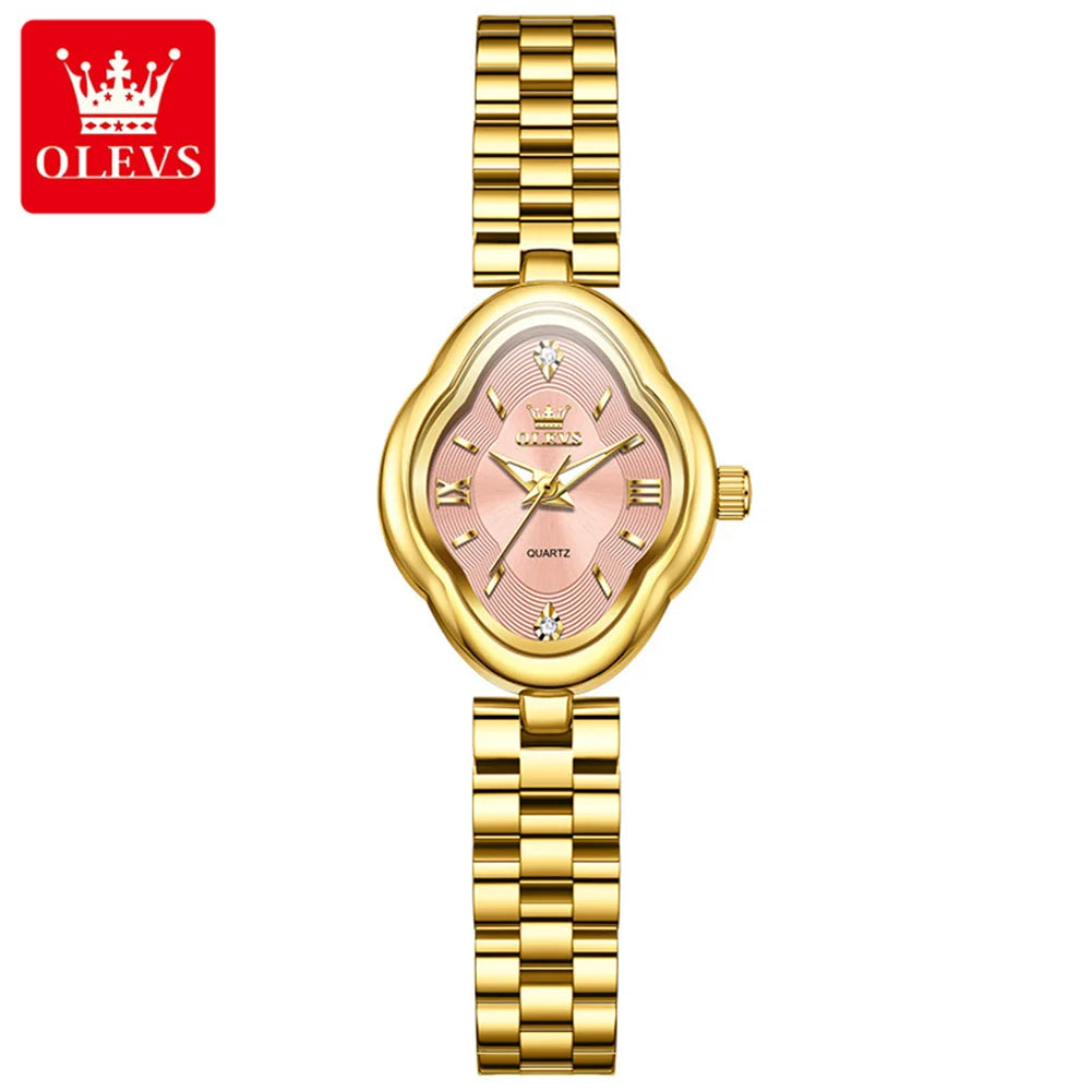 OLEVS Luxury Diamond Stainless Steel Women's Watch
