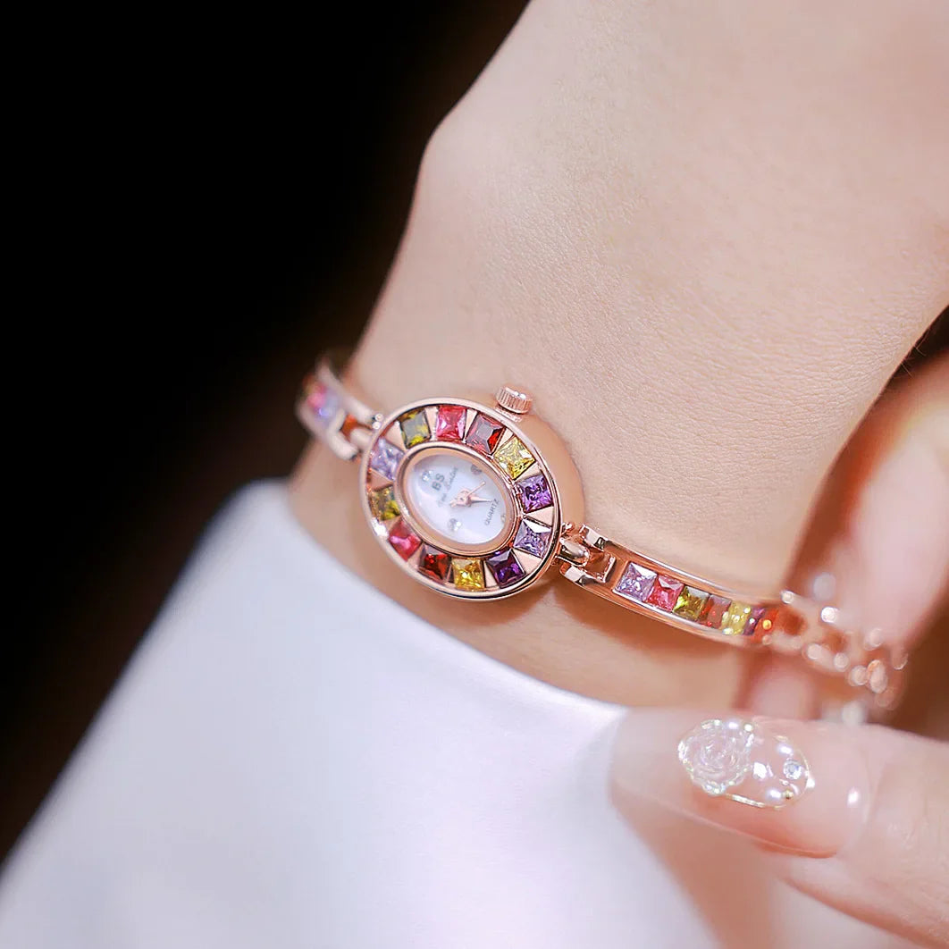 Elegant Luxury Zircon Quartz Watch for Women