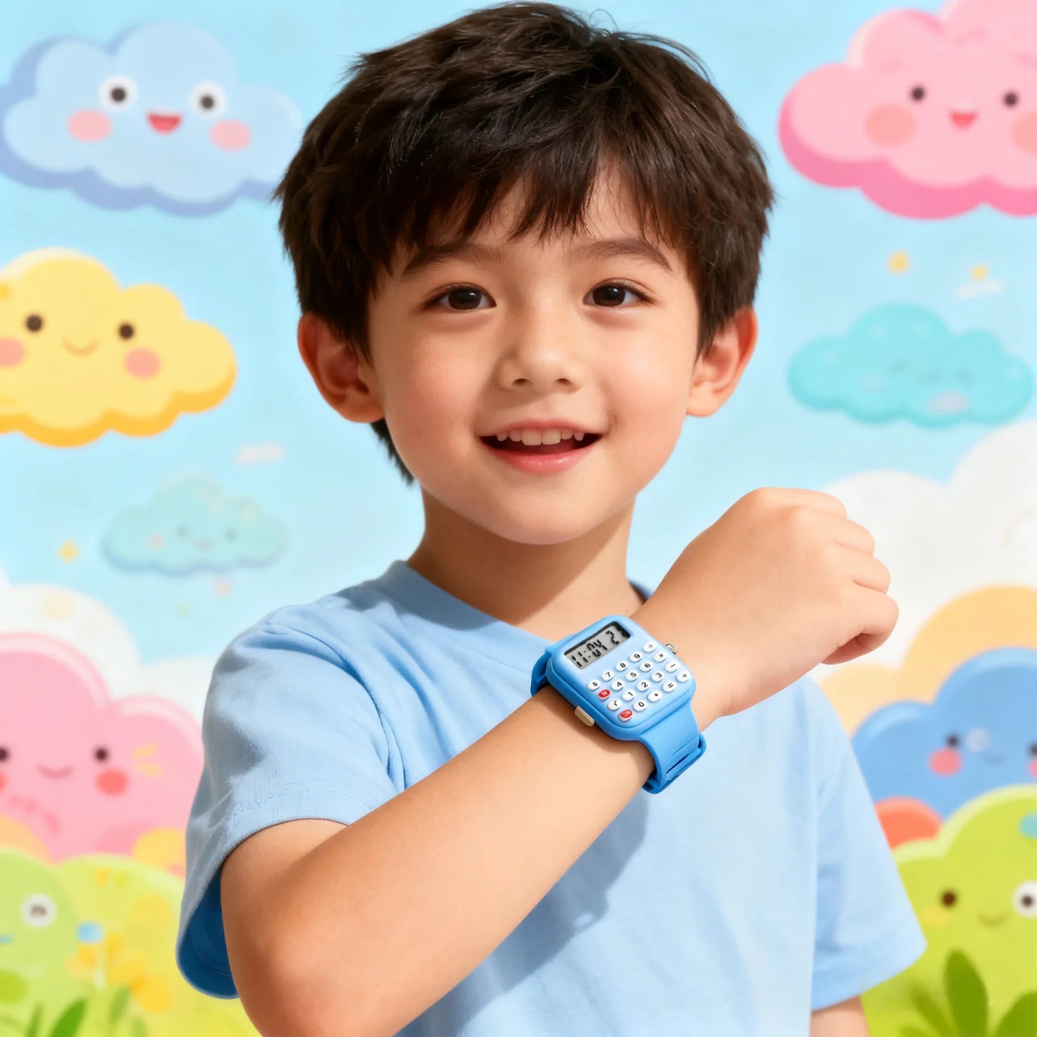 Kids Multifunctional LED Calculator Watch