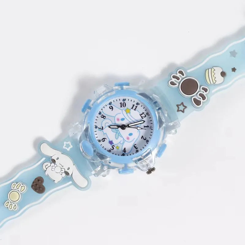 3D Luminous Hello Kitty Quartz Watch for Kids