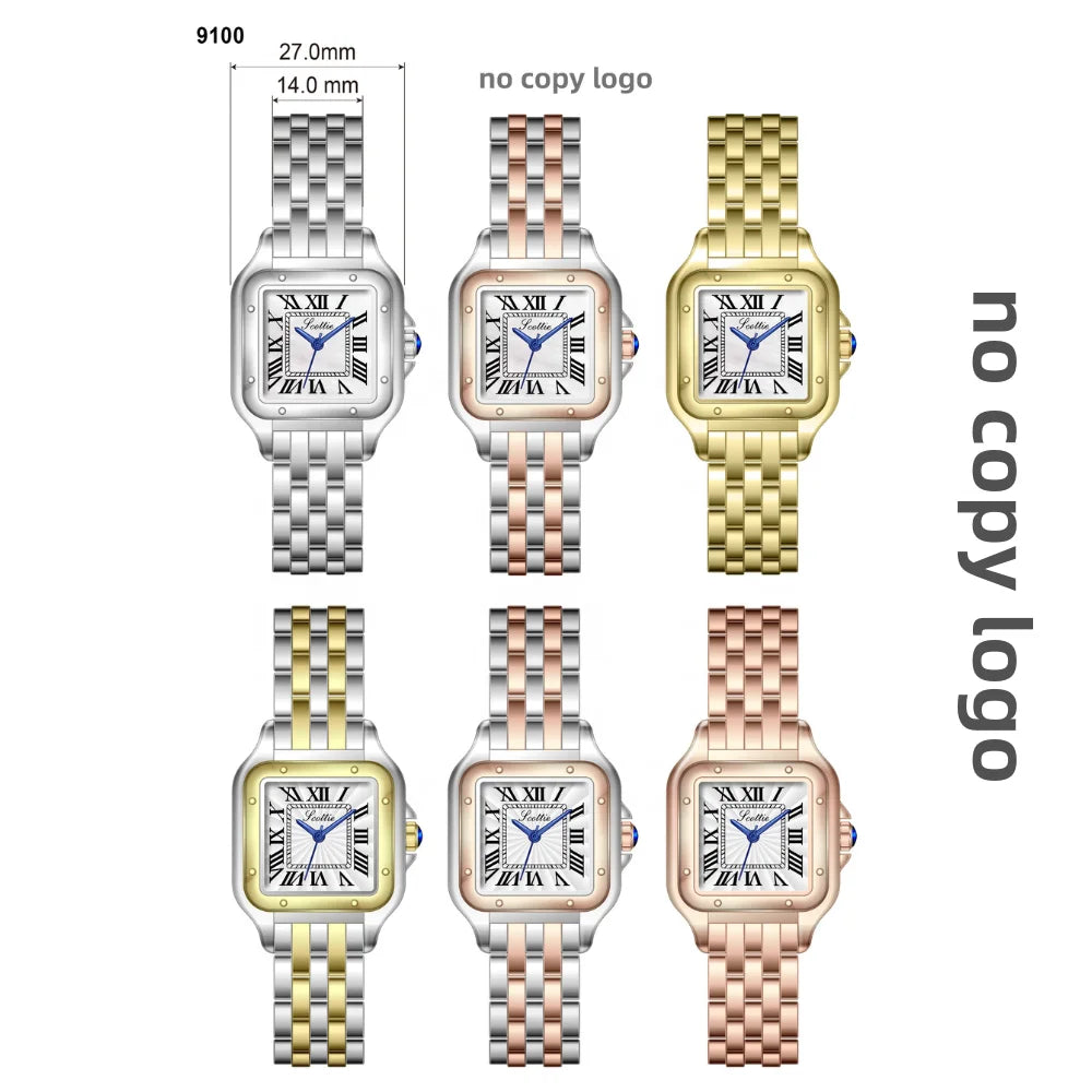 Scottie 9100 Luxury Women's Quartz Watch - Gold