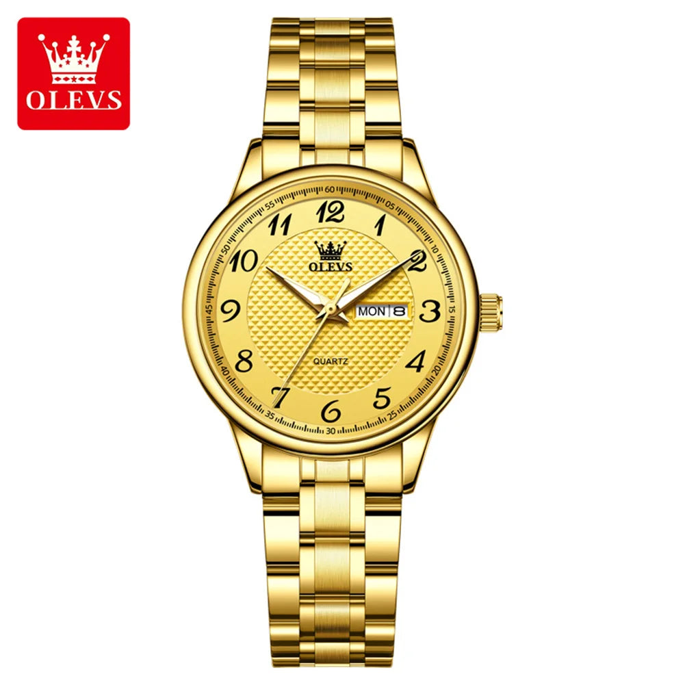 OLEVS Luxury Stainless Steel Quartz Watch