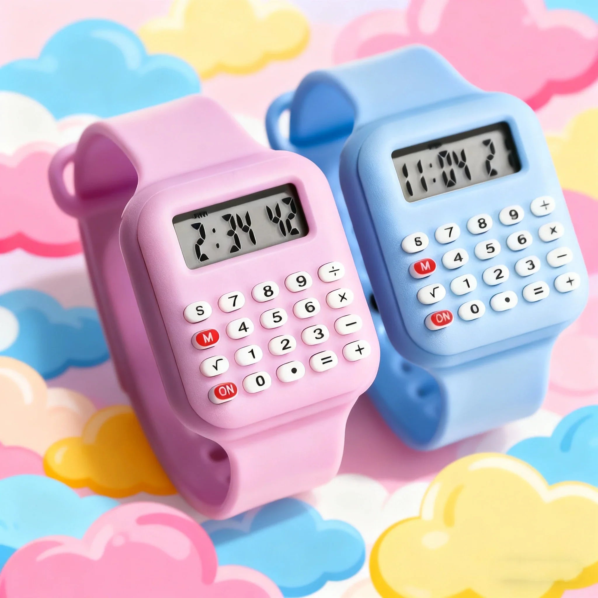 Kids Multifunctional LED Calculator Watch