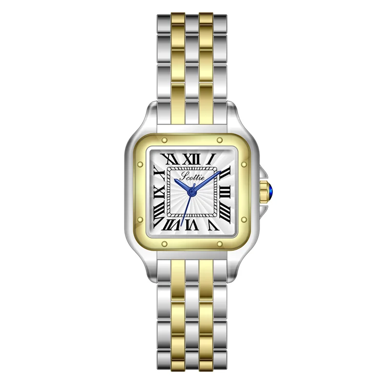 Scottie 9100 Luxury Women's Quartz Watch - Gold