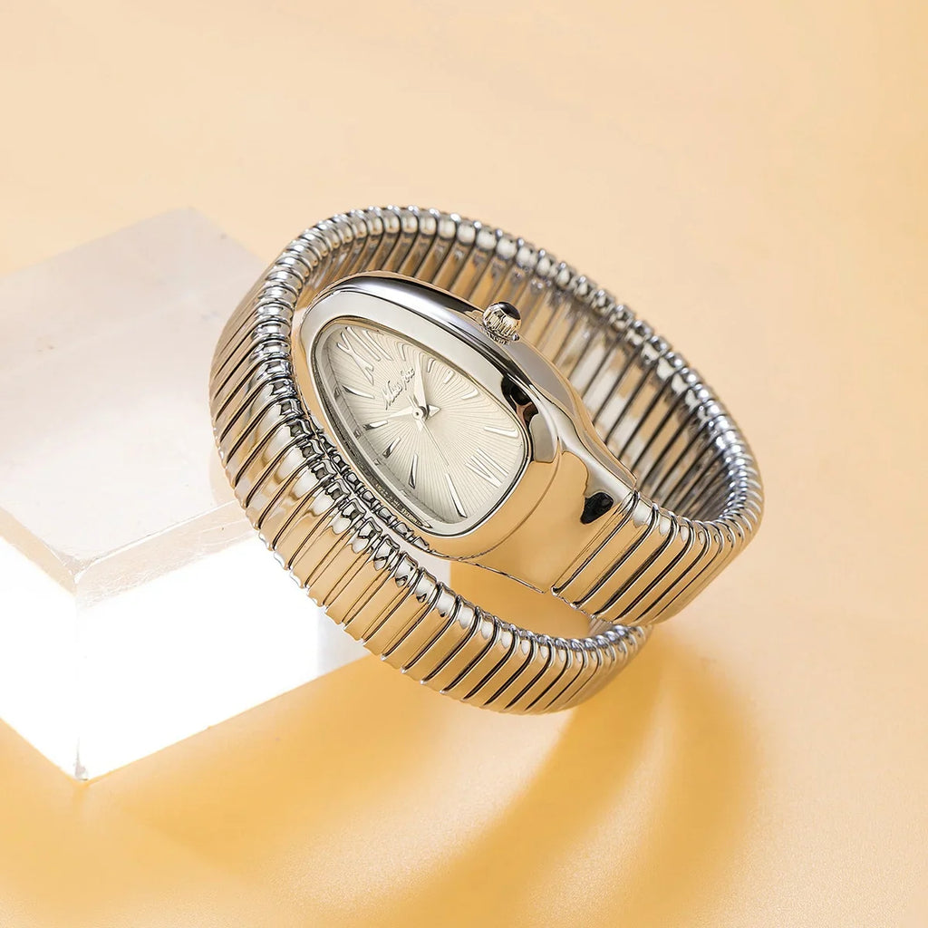 Luxury Snake-Shaped Quartz Watch for Women