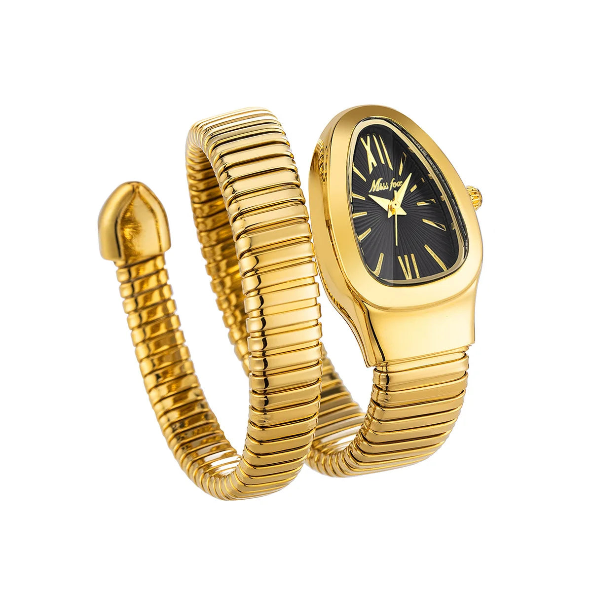 Luxury Snake-Shaped Quartz Watch for Women