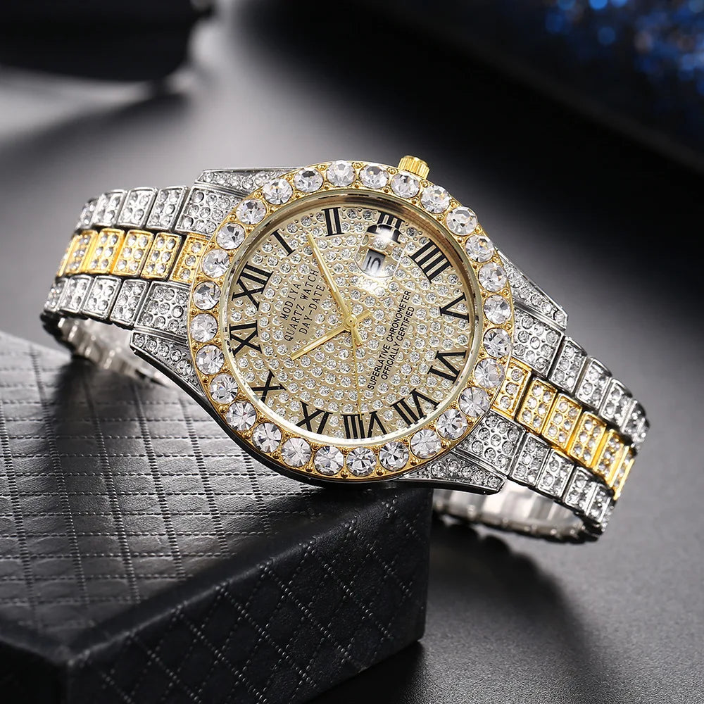 Luxury Quartz Rhinestone Wristwatch