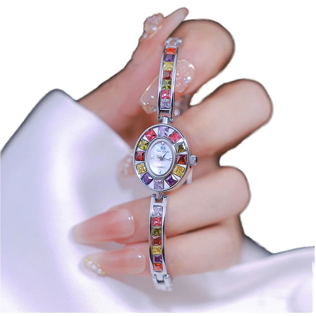 Elegant Luxury Zircon Quartz Watch for Women