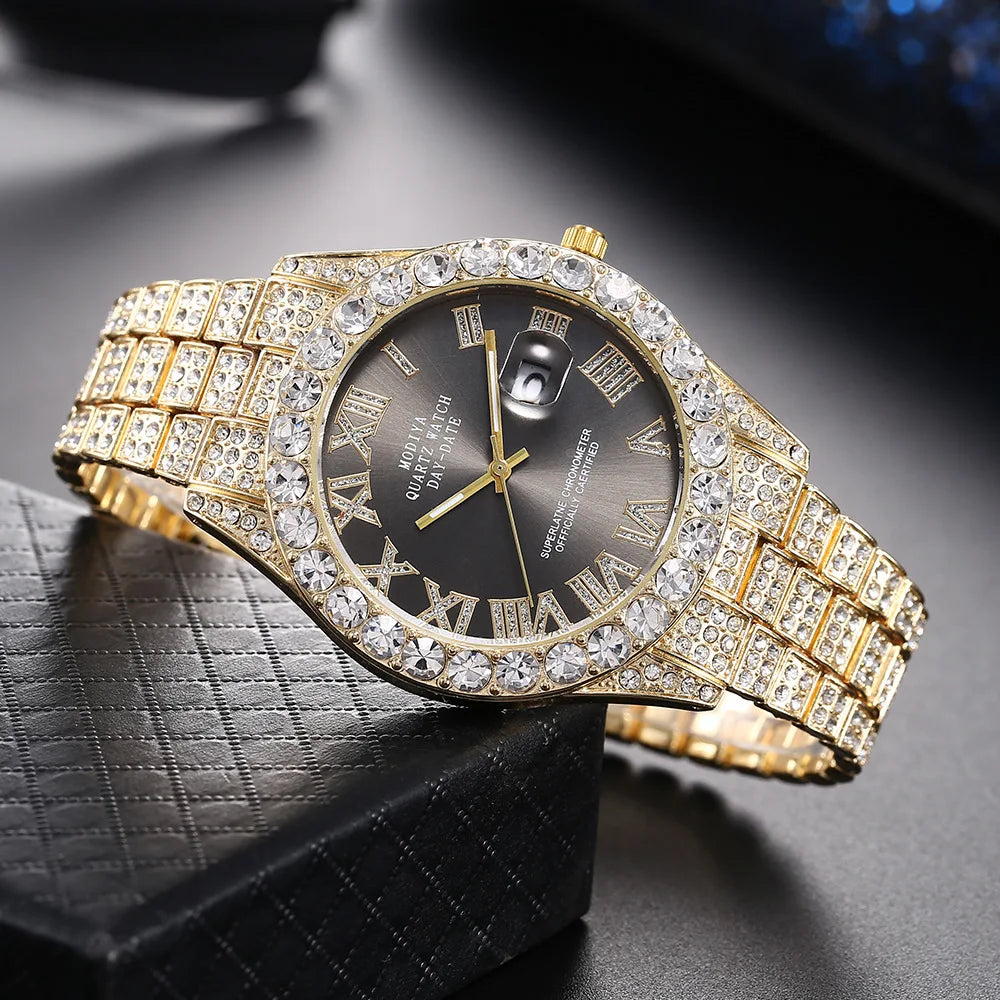 Luxury Quartz Rhinestone Wristwatch