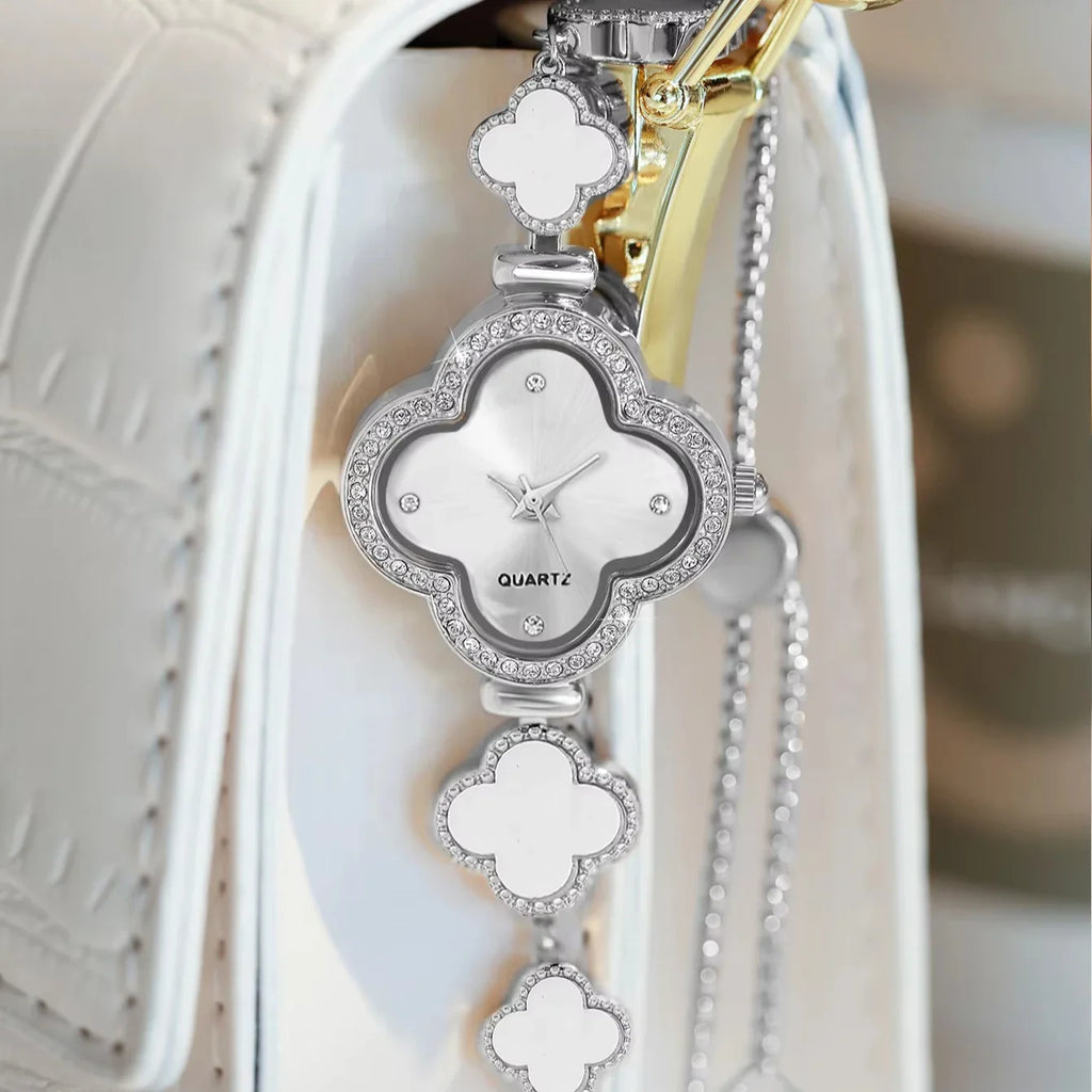 LUCKYFOX Women's Quartz Watch - Luxury Clover Design