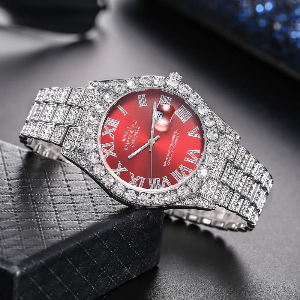 Luxury Quartz Rhinestone Wristwatch