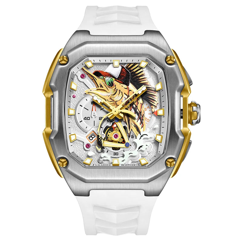 LILUOKE Super Luxury Man Watch Quartz Watches Waterproof Hot Style for Man Fishing Watch Sea Fishing