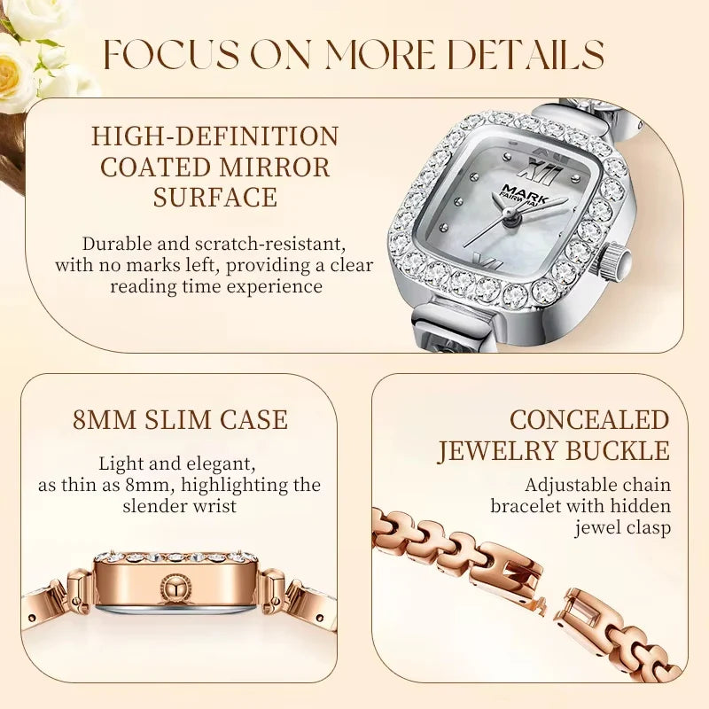 Mark Fairwhale FW-3080 Luxury Women's Zircon Watch