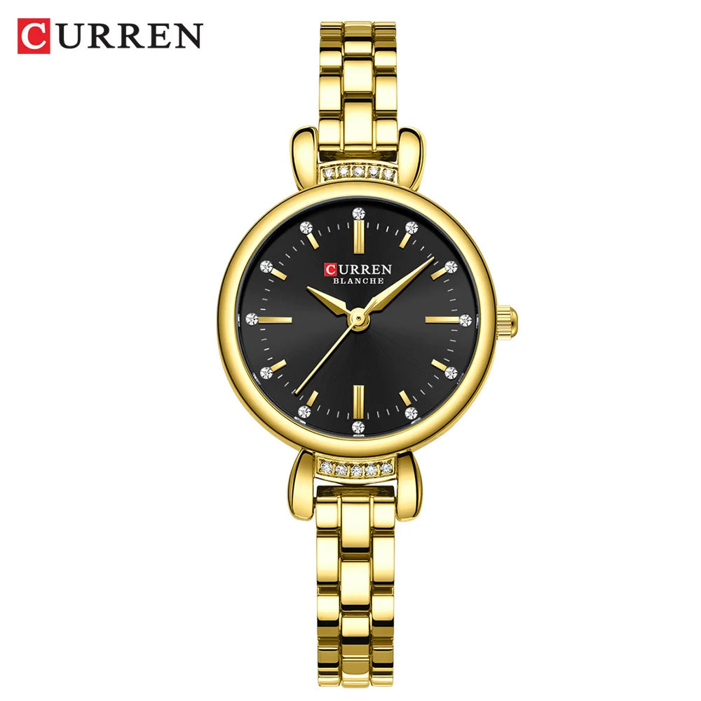 CURREN 9098 Gold Women's Waterproof Quartz Watch