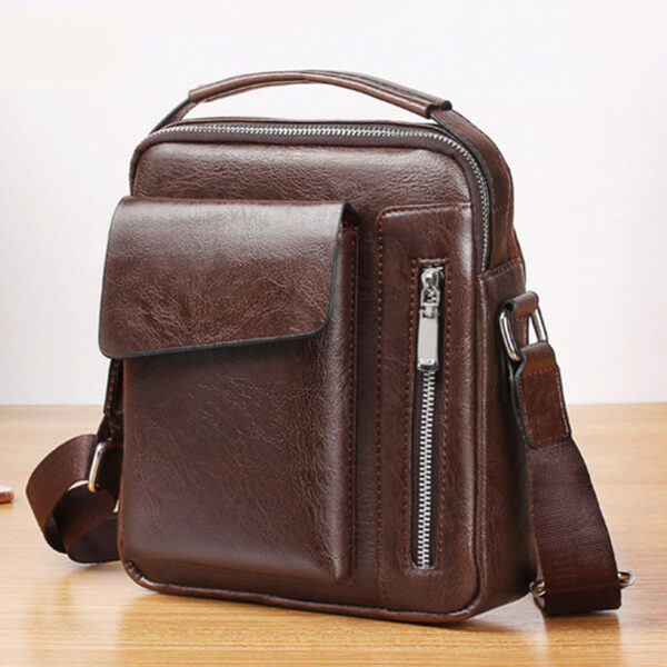 arrival pu leather bags waterproof retro side bags men - Image 2