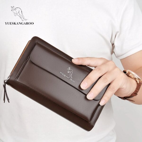 YUESKANGAROO Double Zipper Men Clutch Bag - Image 5