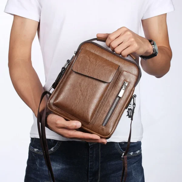 arrival pu leather bags waterproof retro side bags men - Image 6