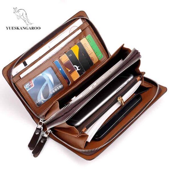 YUESKANGAROO Double Zipper Men Clutch Bag - Image 7