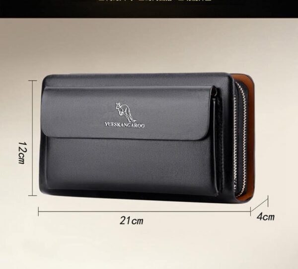 YUESKANGAROO Double Zipper Men Clutch Bag - Image 2